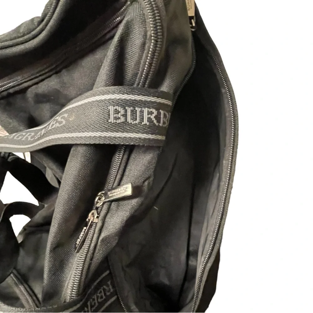 BURBERRY Fragrances Weekender Duffle Bag Black Signature Handles Shoulder Strap - Picture 7 of 13